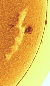 Tormentas solares de frente